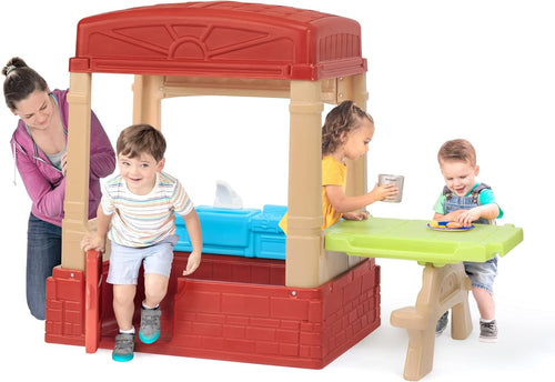 Kids Picnic Cottage Playhouse Indoor Outdoor Kitchen