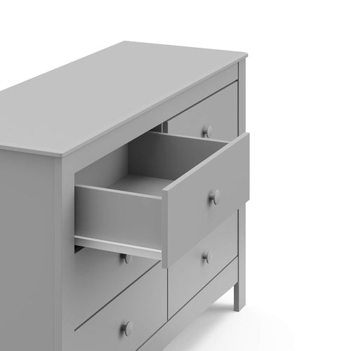 Pebble Gray 6 Drawer Double Dresser Nursery Kids